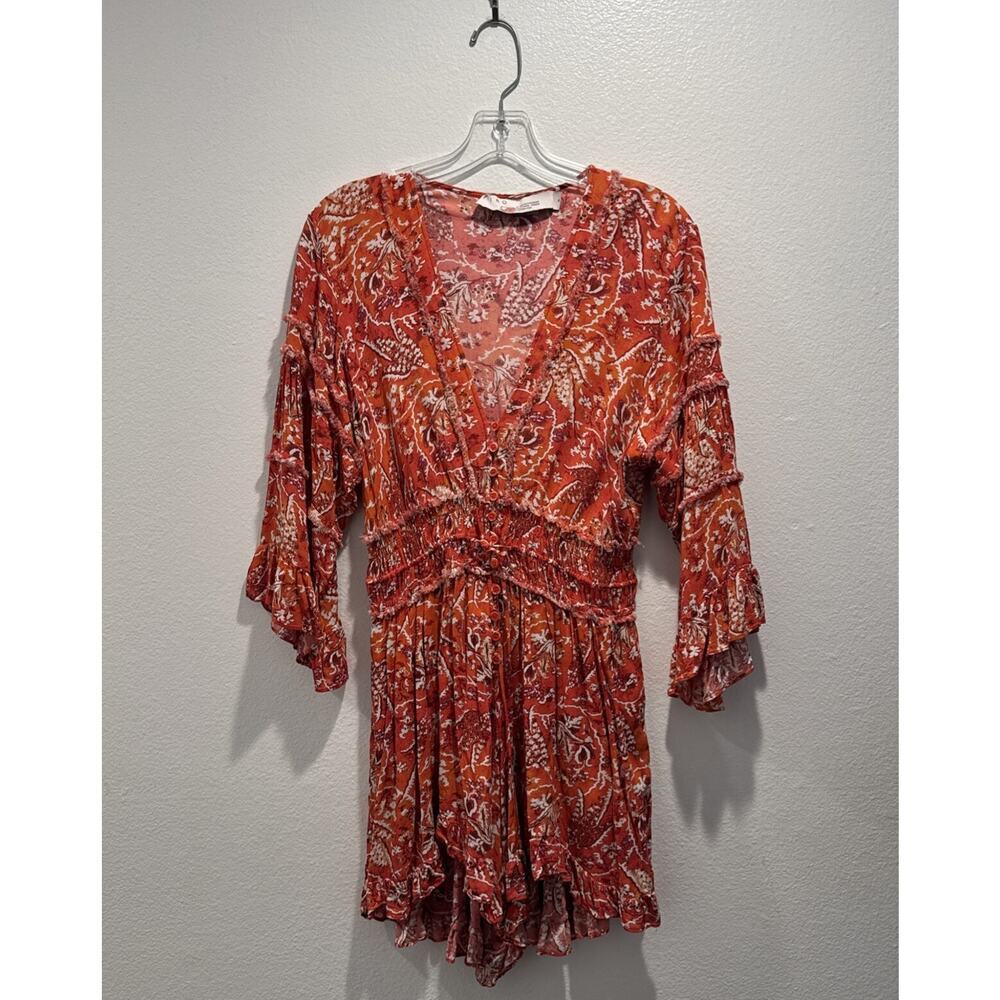 IRO‎ Women’s Size 36 Size 4 Floral Print Lightweight Romper Boho Multi Color